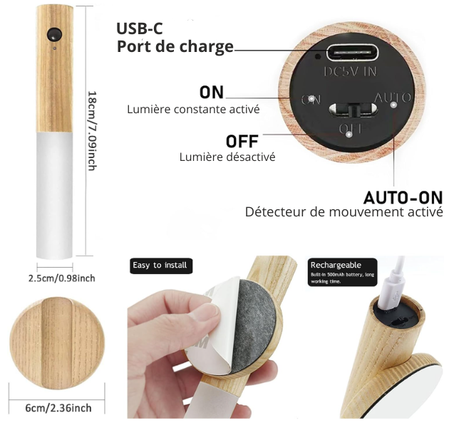 Rechargeable LED Magnetic Wall Light